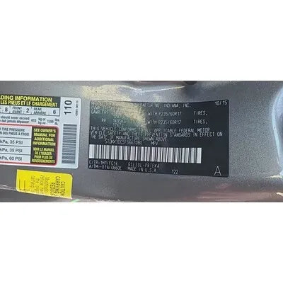 2016 Toyota Sienna driver roof Used Airbag