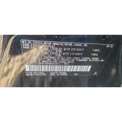 
2013-2018 Toyota RAV4 Passenger Dash Used Airbag
