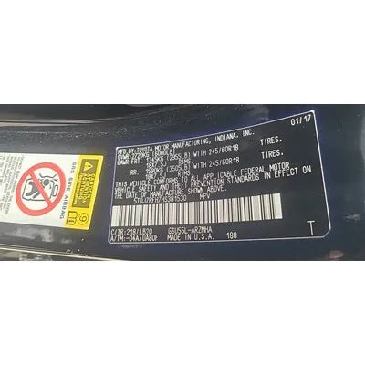 
2014-2019 Toyota Highlander passenger dash Used Airbag
