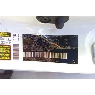 2018-2020 Toyota Sienna  driver roof Used Airbag 