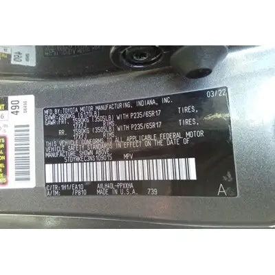 
 2021-2025 Toyota Sienna passenger dash Used Airbag 
