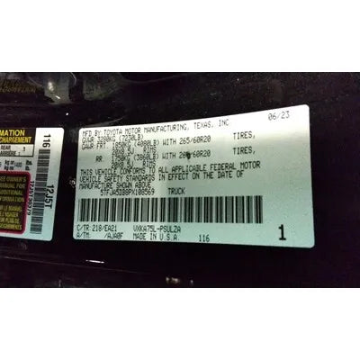 2022-2026 Toyota Tundra - passenger, dash