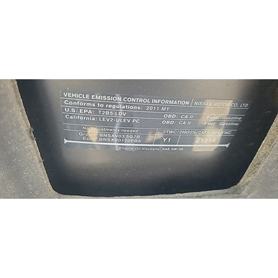 2011-2013 Nissan Maxima Driver Roof Curtain Air bag Used