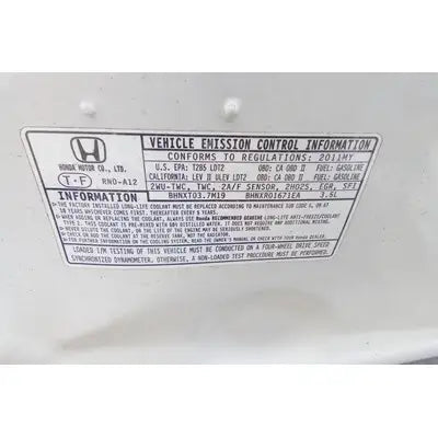 2009-2015 Honda Pilot Passenger Side Roof Curtain Used Air Bag